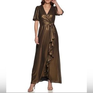 NWT DKNY Ruffle Gown Dress